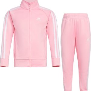 Light Pink Kids Long Sleeve Jacket and Pants Set-0